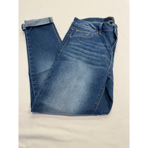 1822 Denim Adrianna Skinny Cropped Jeans 8 Dark Wash Slim Fit Mid Rise Stretch - Picture 6 of 11